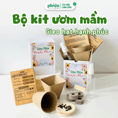 Bộ Kit Trồng Cây Gieo Hạt Ươm Mầm Hạnh Phúc
