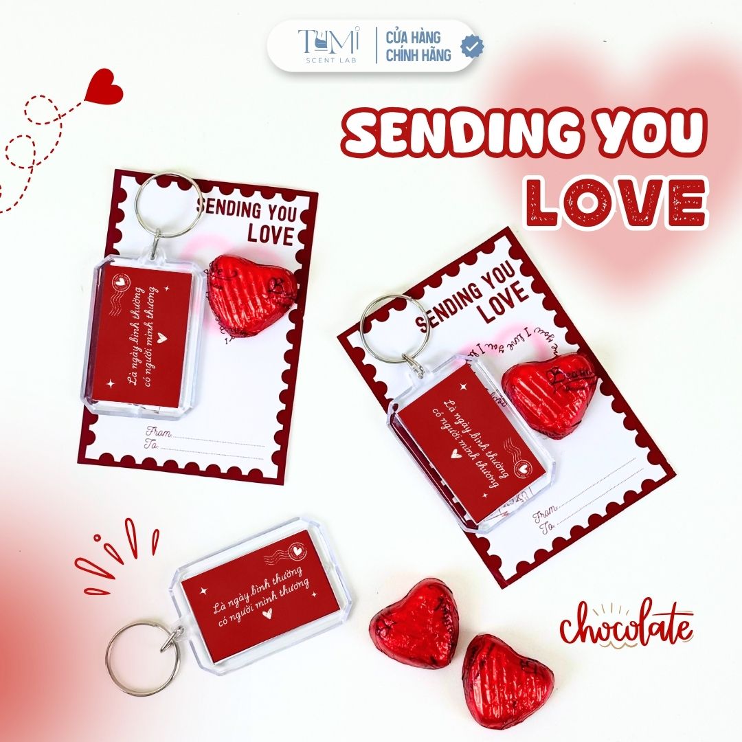 Card Socola Kèm Móc Khóa Thông Điệp