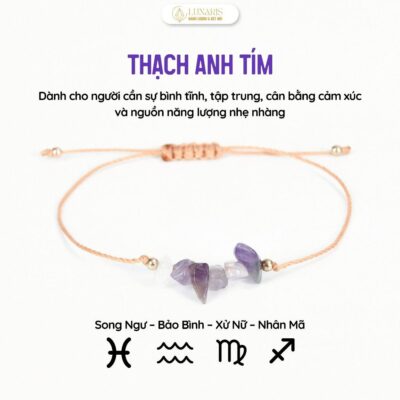 Vòng Tay 12 Cung Hoàng Đạo, Vòng Đá Năng Lượng Tự Nhiên Thu Hút Năng Lượng, Tài Lộc