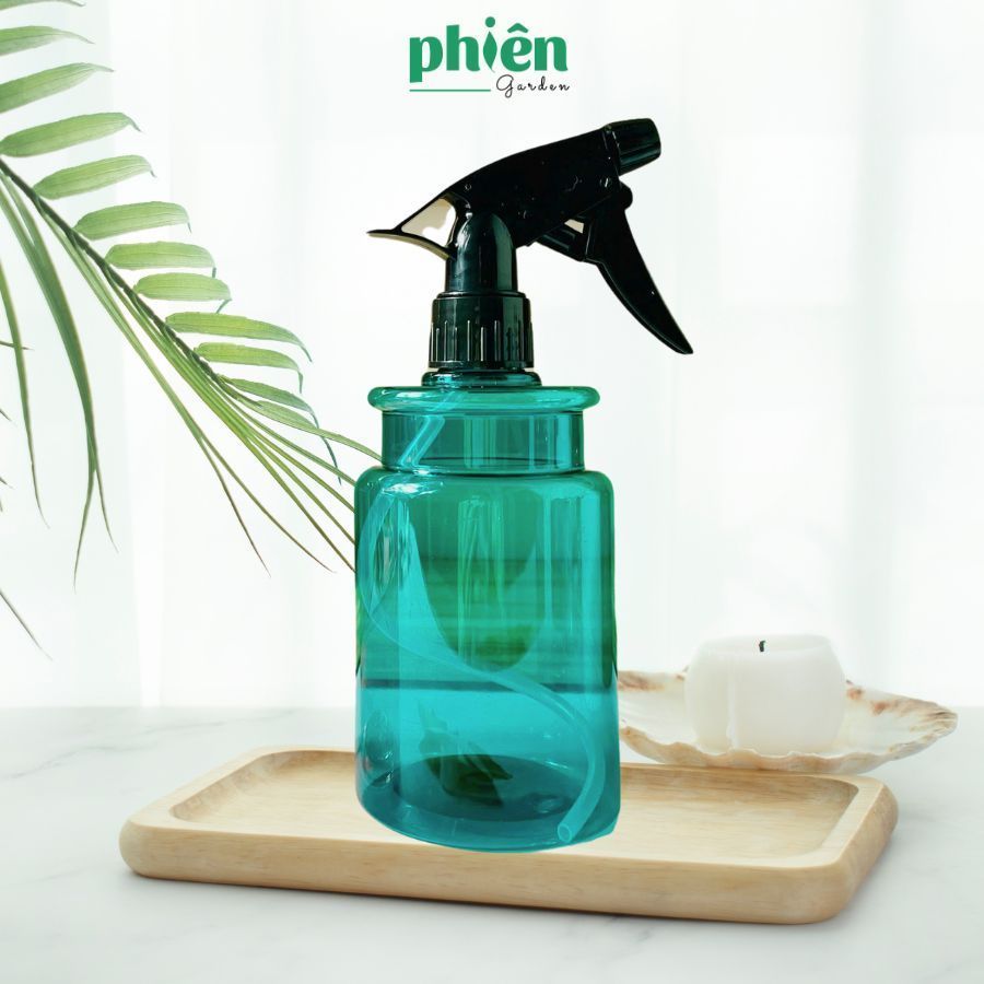 Bình Tưới Cây Trong Suốt Có Màu Dạng Xịt Phun Sương, Phụ Kiện Tưới Cây Mini Để Bàn Xinh Xắn