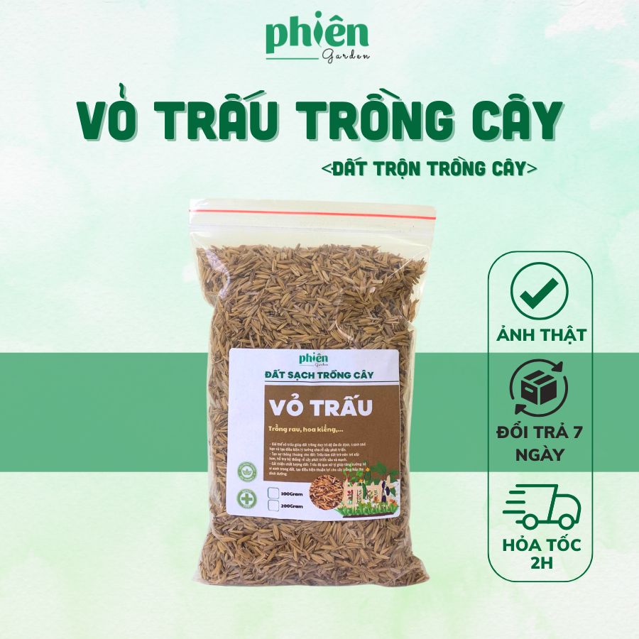 Vỏ Trấu Trồng Cây, Giá Thể Trộn Đất Để Trồng Hoa, Rau Quả, Giúp Thoát Nước Cho Đất