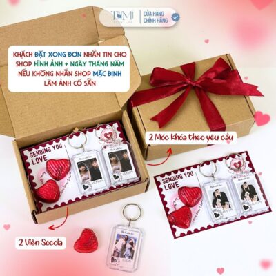 Bộ Quà Tặng Móc Khoá Cặp Đôi Theo Yêu Cầu, Quà Tặng Người Yêu, Quà Tặng Couple