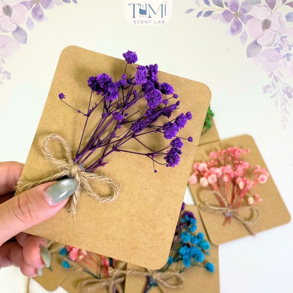 Thiệp Hoa Khô Handmade – Gửi Lời Chúc Ý Nghĩa, Trang Trí Quà Tặng, Dùng Trong Dịp Đặc Biệt