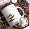 Ly Sứ Trắng In Hình Thông Điệp, Hộp Quà Tặng Bạn Bè, Người Yêu, Đồng Nghiệp Xinh Xắn Đáng Yêu, Làm Quà Tặng