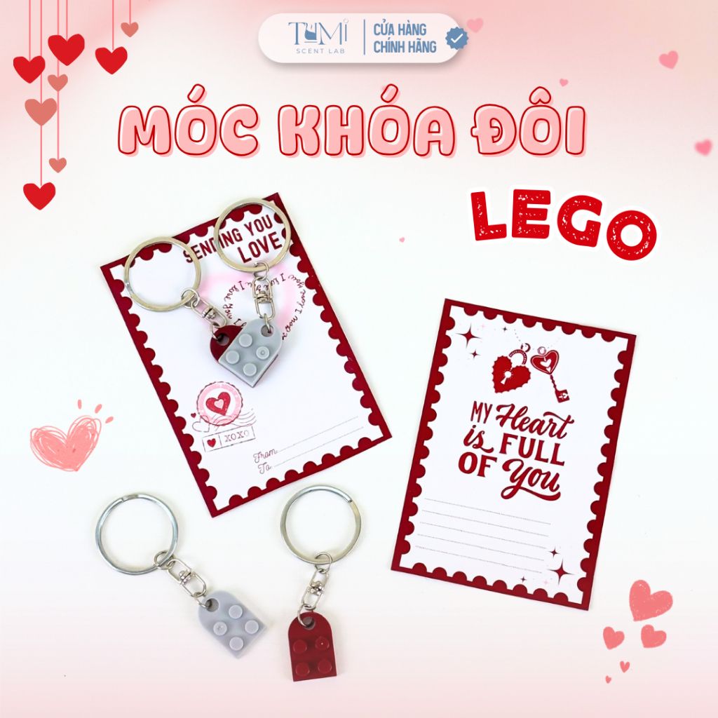 Móc Khóa Đôi Lego Tình Yêu – Gắn Kết Tình Cảm, Phụ Kiện Cặp Đôi, Quà Tặng Người Yêu