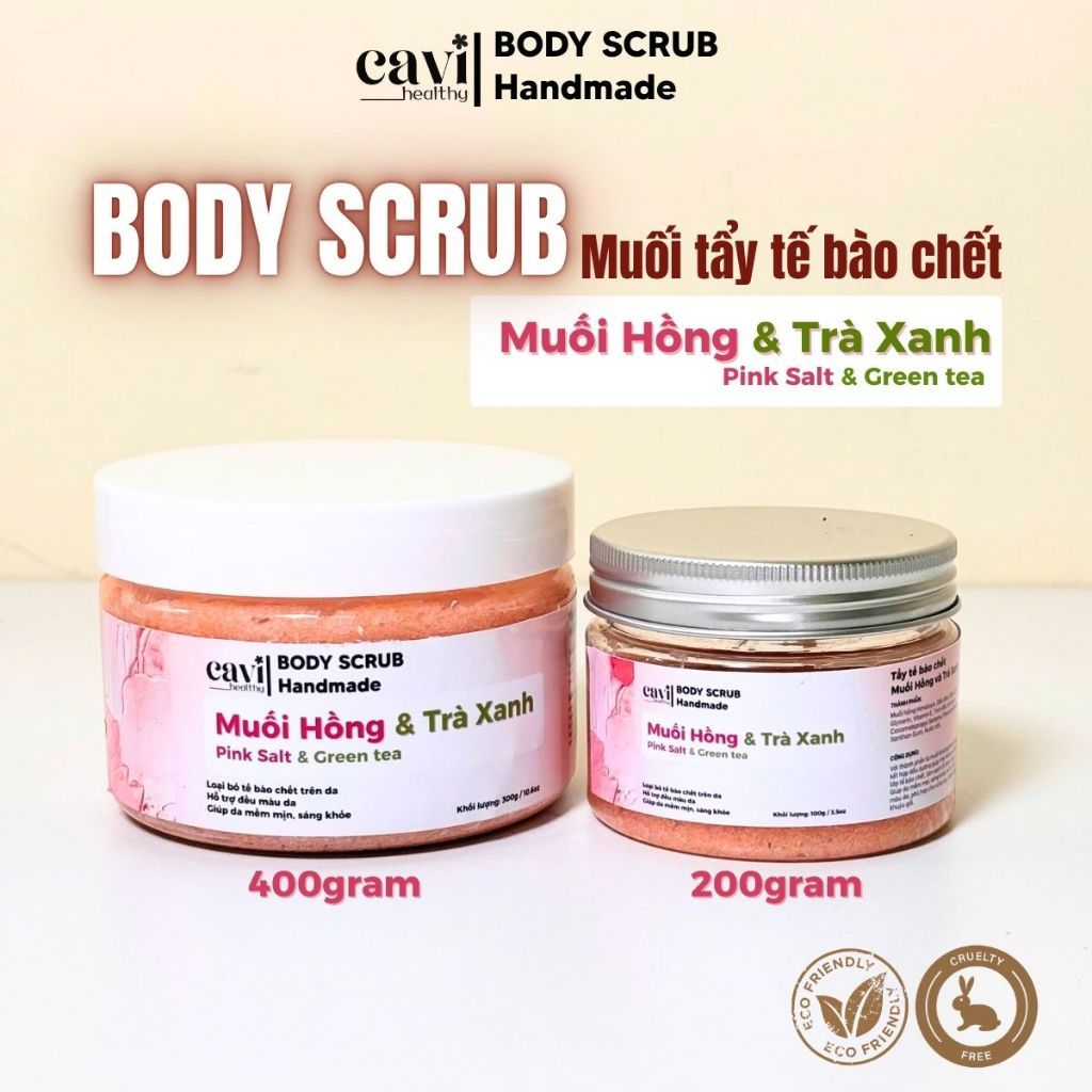 Tẩy Tế Bào Chết, Tẩy Da Chết Body Cà Phê, Muối Hồng, Dưỡng Da Sáng Mịn, Mềm Mại