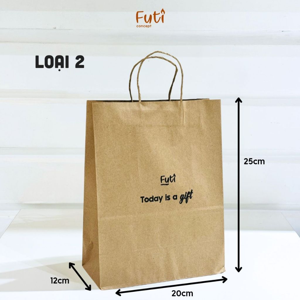 Túi Giấy Xi Măng Giấy Dày - Túi Giấy Kraft đựng có quai Đựng Hộp Quà