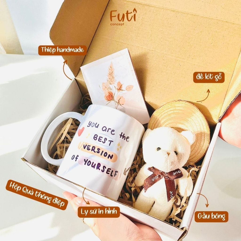 Hộp Quà Ly Sứ Dễ Thương – Set Quà Ý Nghĩa Tặng Đồng Nghiệp, Bạn Bè, Người Thân