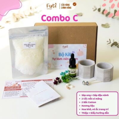 Bộ Kit Tự Làm Nến Thơm – Set DIY Đầy Đủ Nguyên Liệu, Dễ Làm, Dùng Handmade Tại Nhà