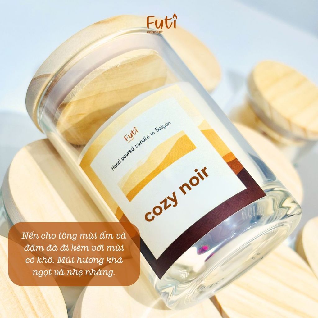 Nến Thơm Thiên Nhiên Cozy Noir Kèm Hộp, Candle Cup Handmade - BST Into The Wild