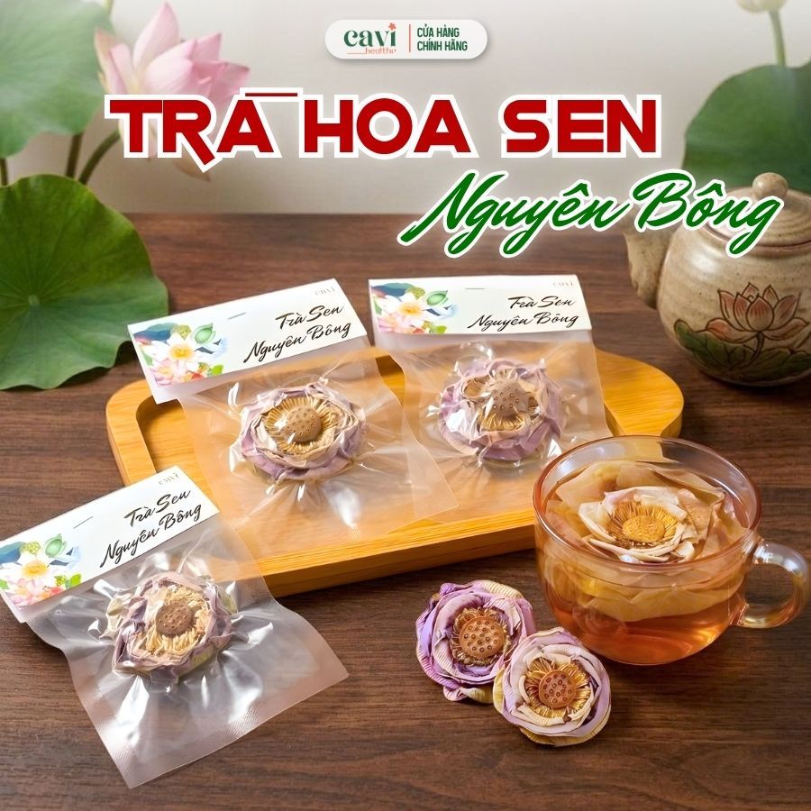 Trà Sen Nguyên Bông Sấy Lạnh, Hỗ Trợ Ngủ Ngon, Thư Giãn