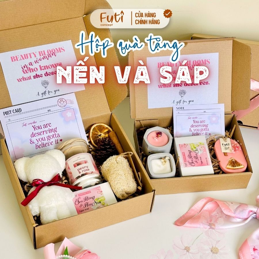 Hộp Quà Tặng Nến Thơm Và Sáp, Gấu Bông